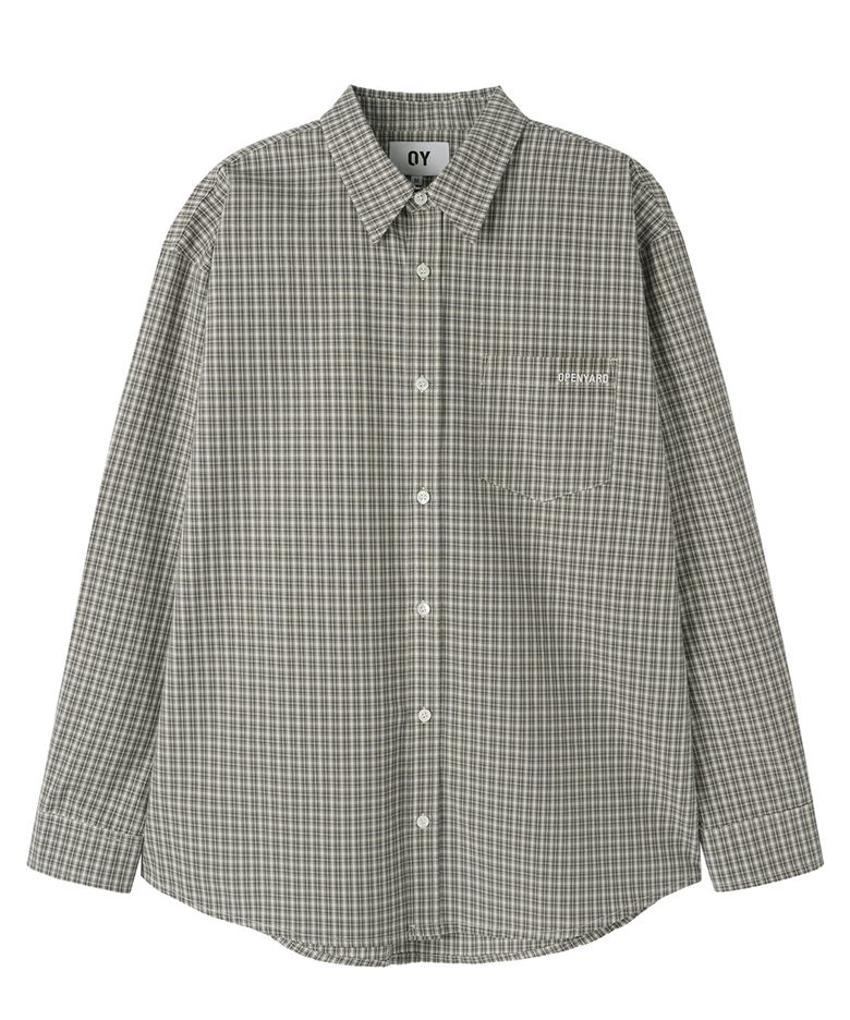GRID CHECK SHIRT - BEIGE
