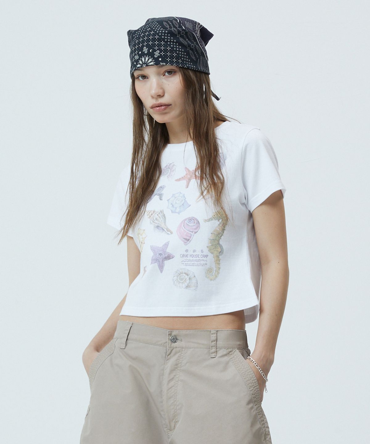 마하그리드(MAHAGRID) SEA SHELLS TEE WHITE(MG2GMMT524A)