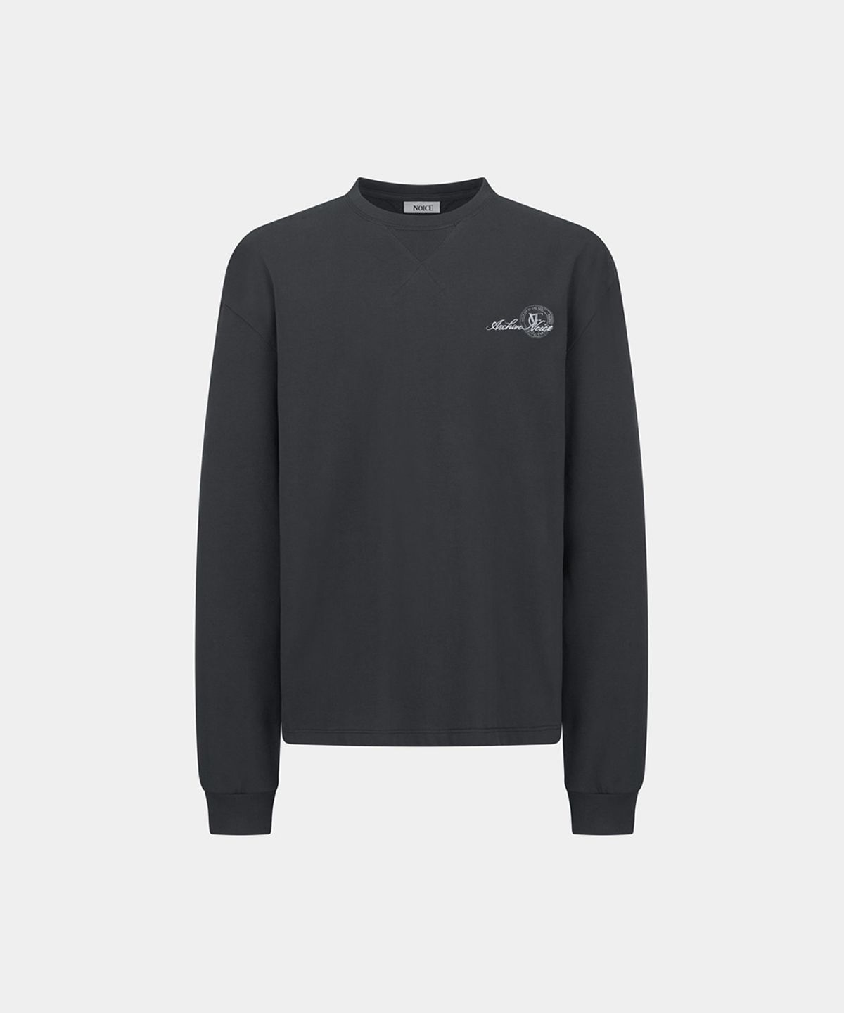 노이스(NOICE) NOICE STAMP LONG SLEEVE T-SHIRT - DARK GRAY