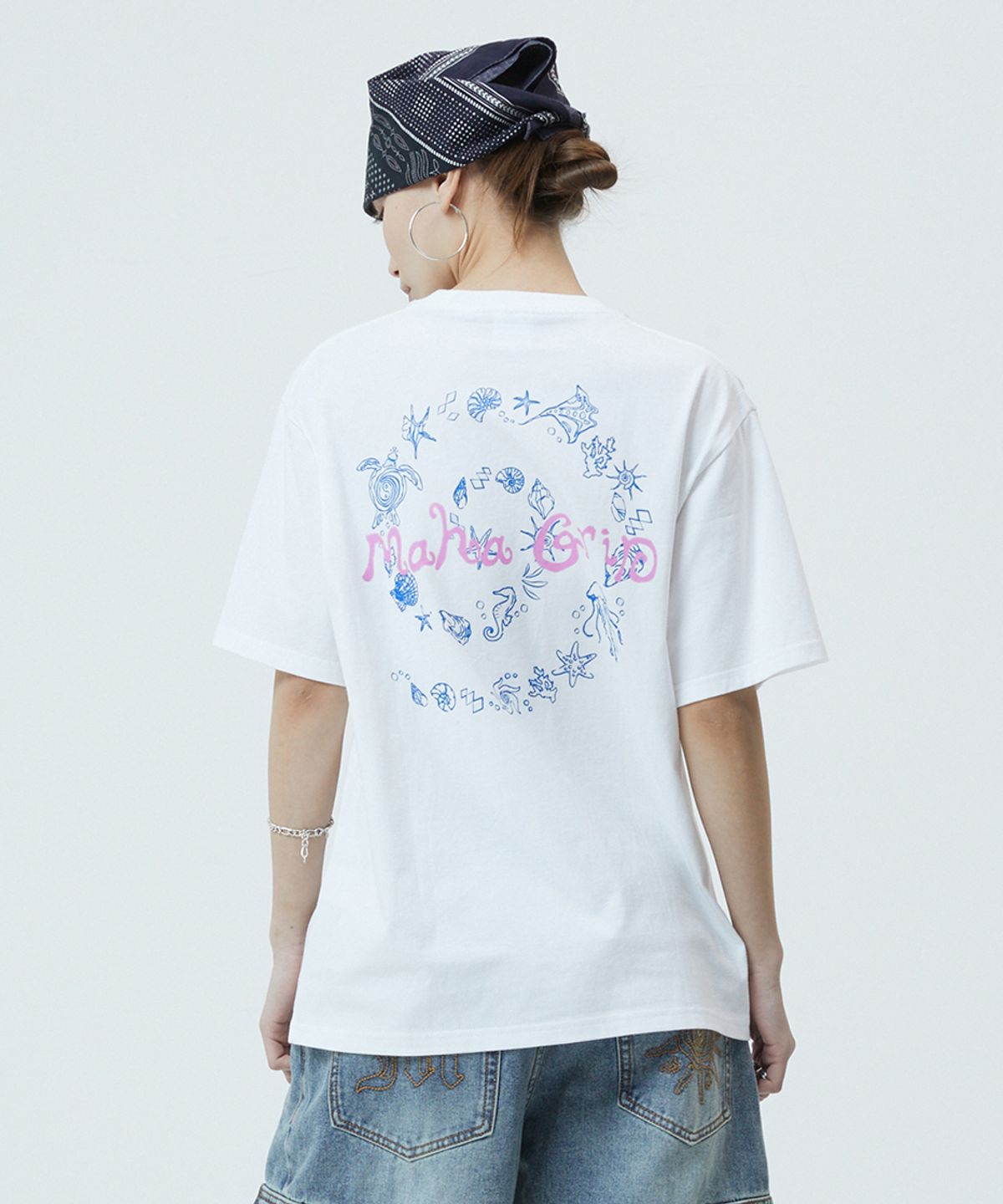 마하그리드(MAHAGRID) SPIRAL SHELLS TEE WHITE(MG2GMMT525A)
