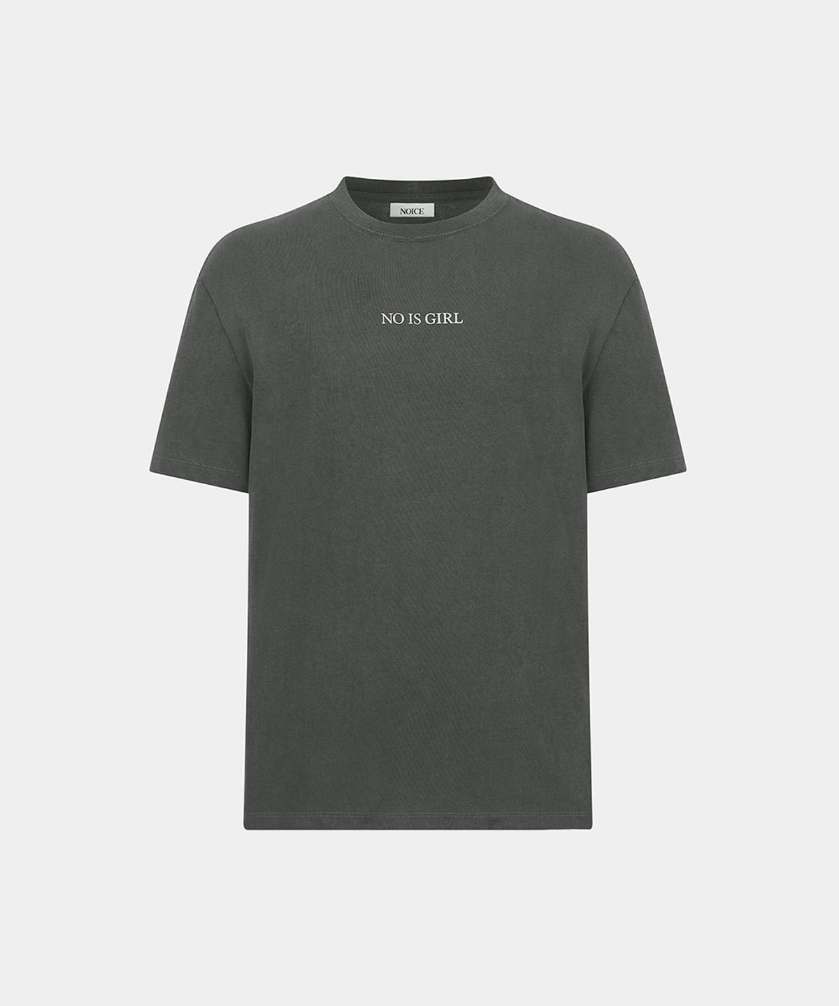 노이스(NOICE) M NO IS GIRL T-SHIRT - DARK GRAY