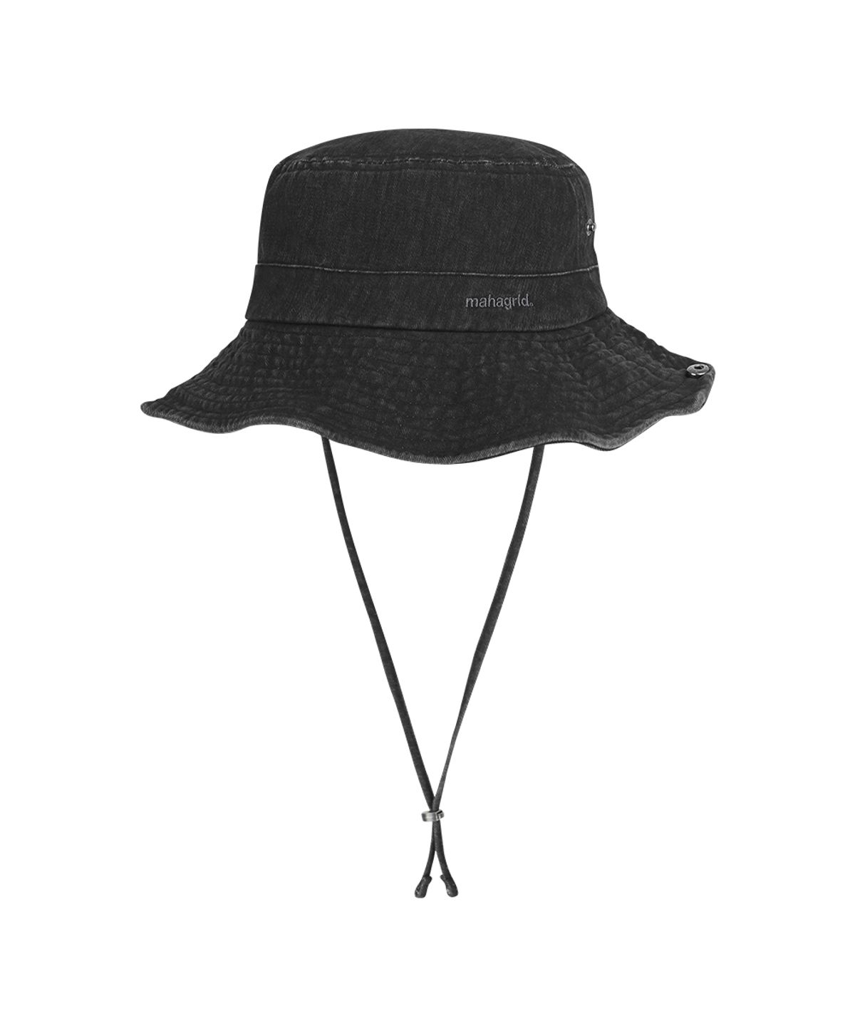 마하그리드(MAHAGRID) WASHED SAFARI BUCKET HAT BLACK(MG2GSMAB21A)
