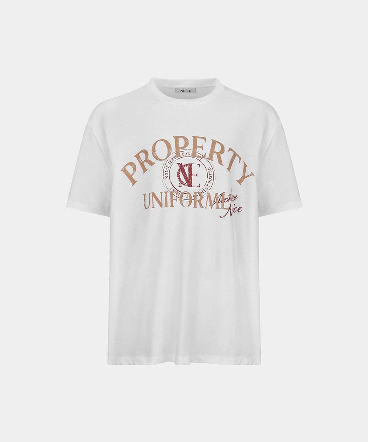 노이스(NOICE) M PROPERTY EMBLEM T-SHIRT - OFF WHITE