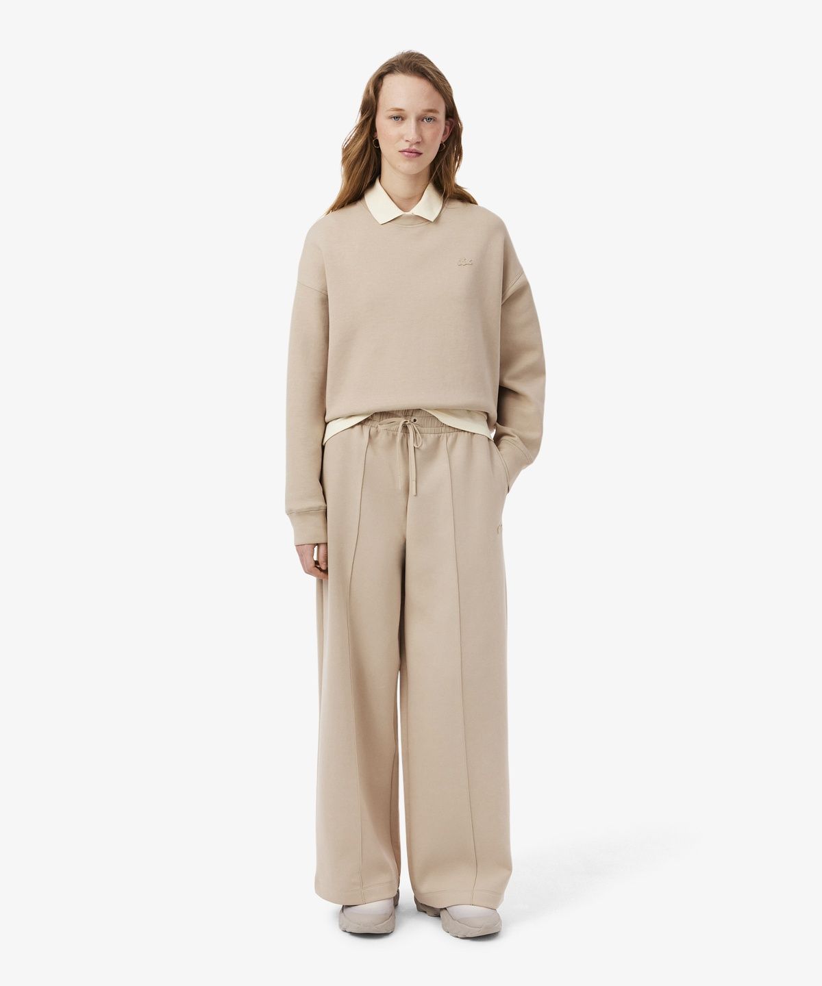 라코스테(LACOSTE) 여성 더블페이스 와이드 트랙팬츠 XF6620-56G X6F
