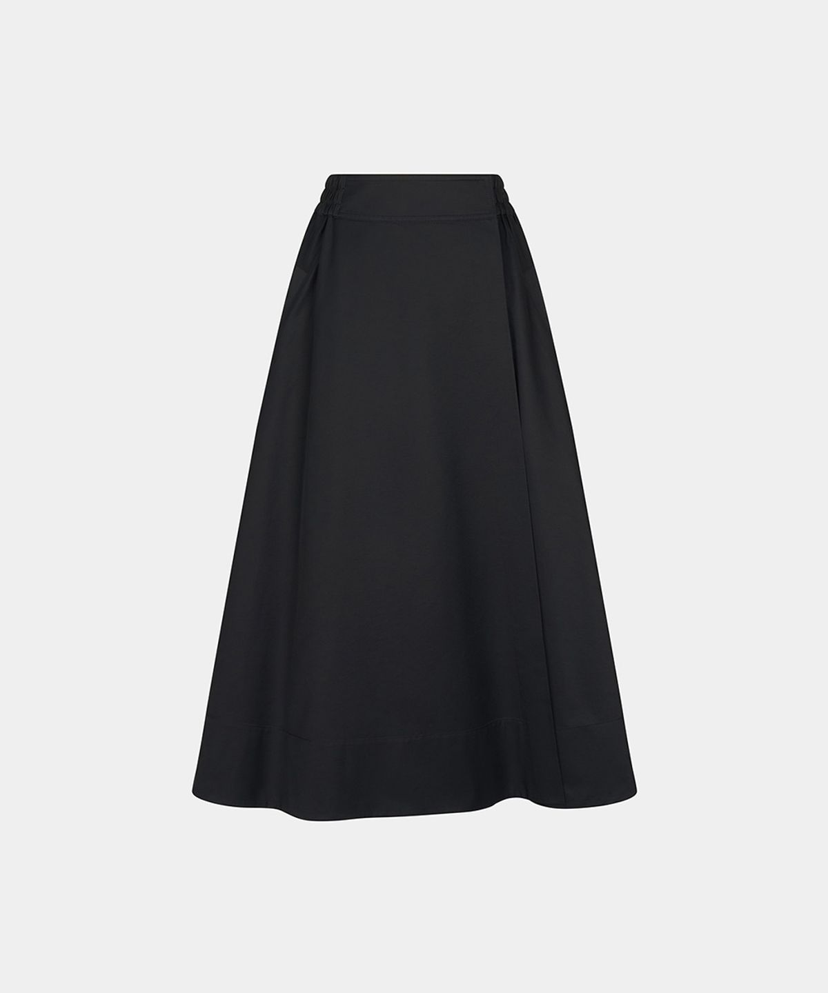 노이스(NOICE) W FULL FLARED MIDI SKIRT - BLACK