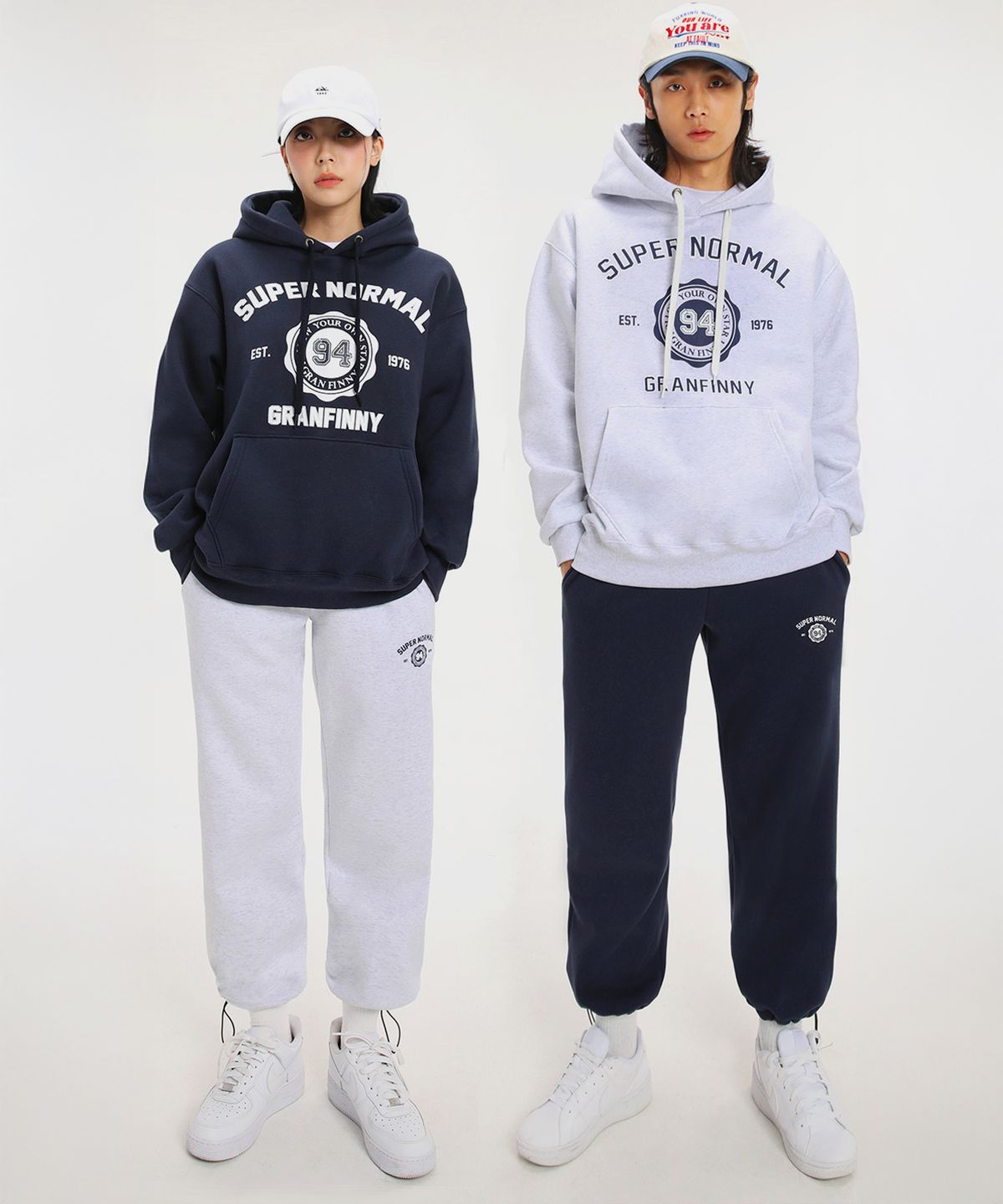 그랜피니(GRANFINNY) [2PACK] 슈퍼노말 기모 후드티셔츠 4 colors