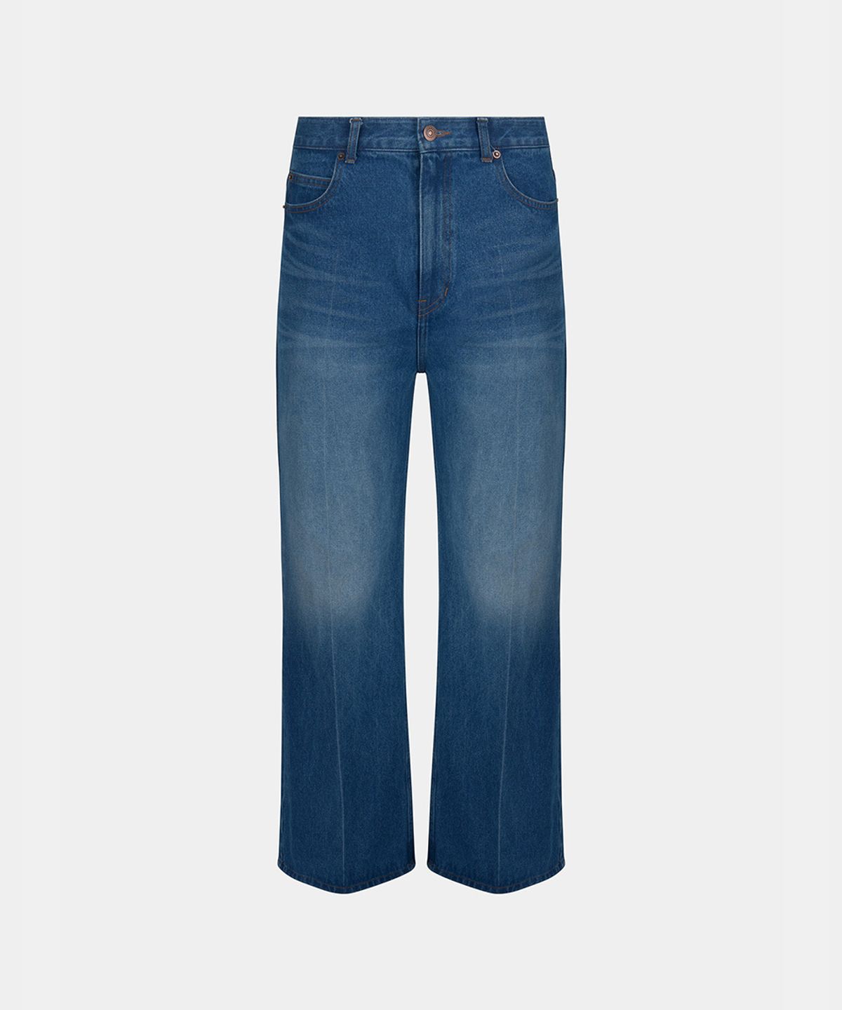 노이스(NOICE) W TIMELESS WASHED FLARED JEANS - DARK BLUE