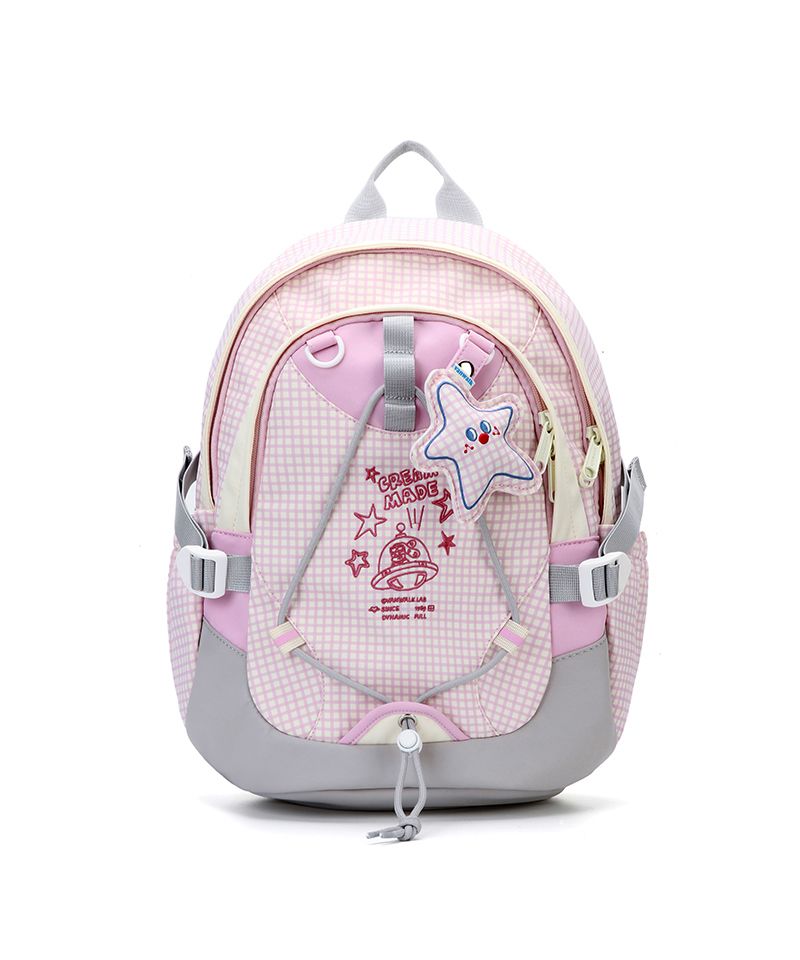 MUSINSA | VANWALK Triangle Reedition Backpack #2 [Check Pink]
