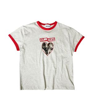 Romance Ringer T-shirt ((oatmeal*red))