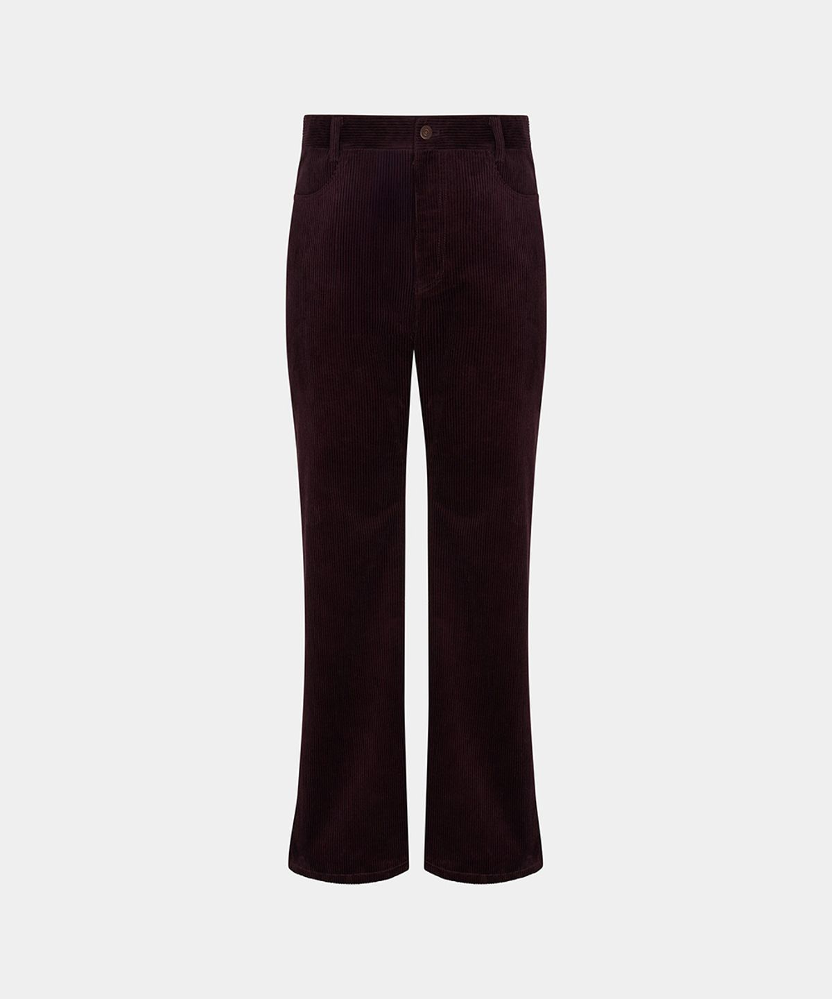 노이스(NOICE) W CORDUROY FLARED PANTS - WINE