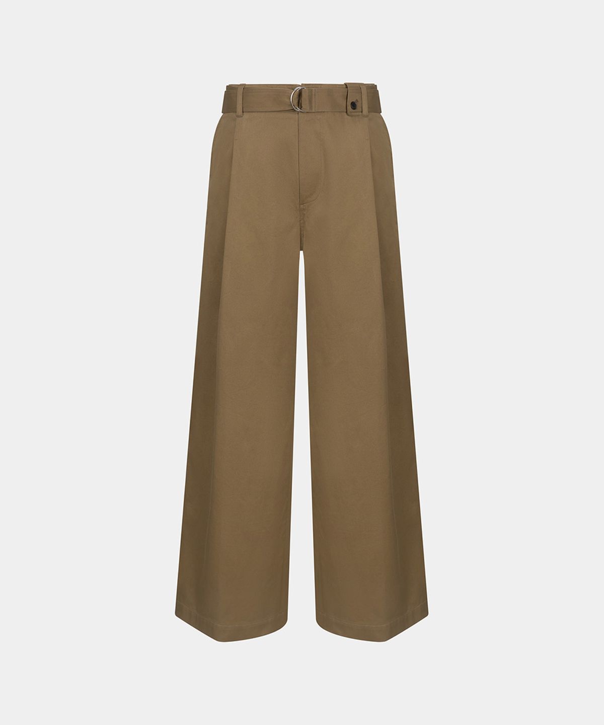 노이스(NOICE) W COTTON BELTED WIDE PANTS - BEIGE