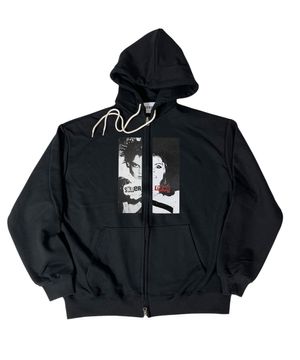 Boy Or Girl Sweat Hood Zip-Up ((black))