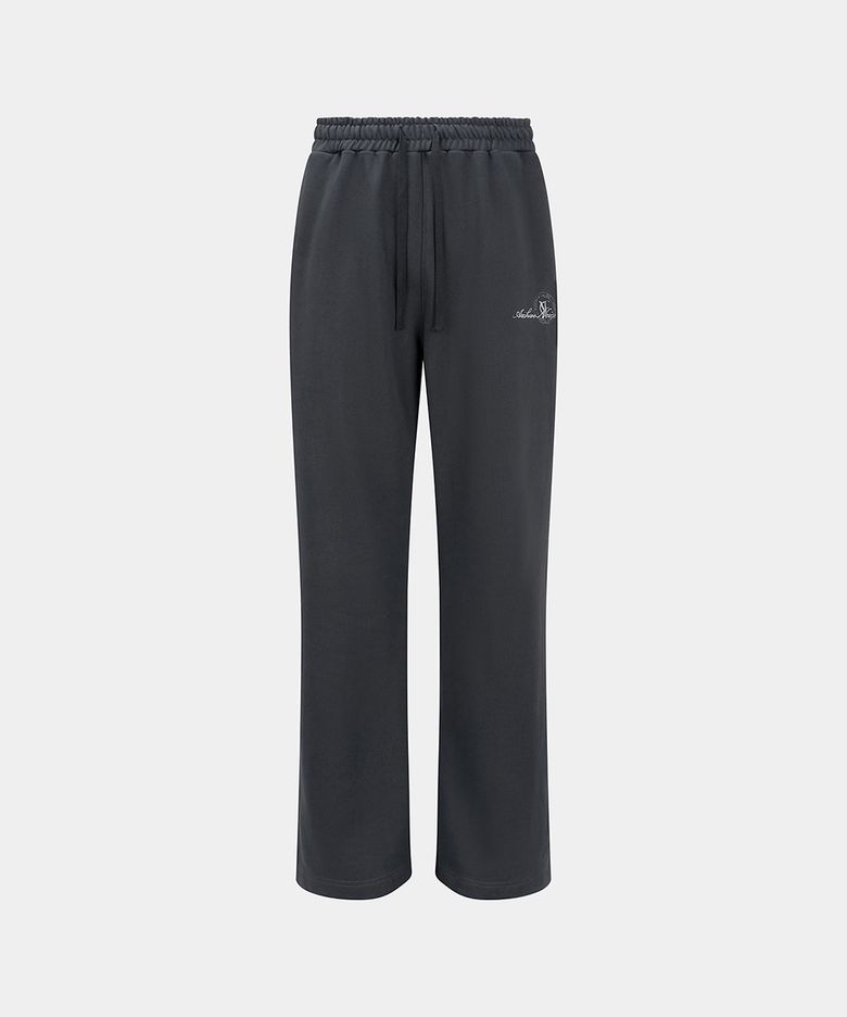 W NOICE STAMP SWEATPANTS - DARK GRAY
