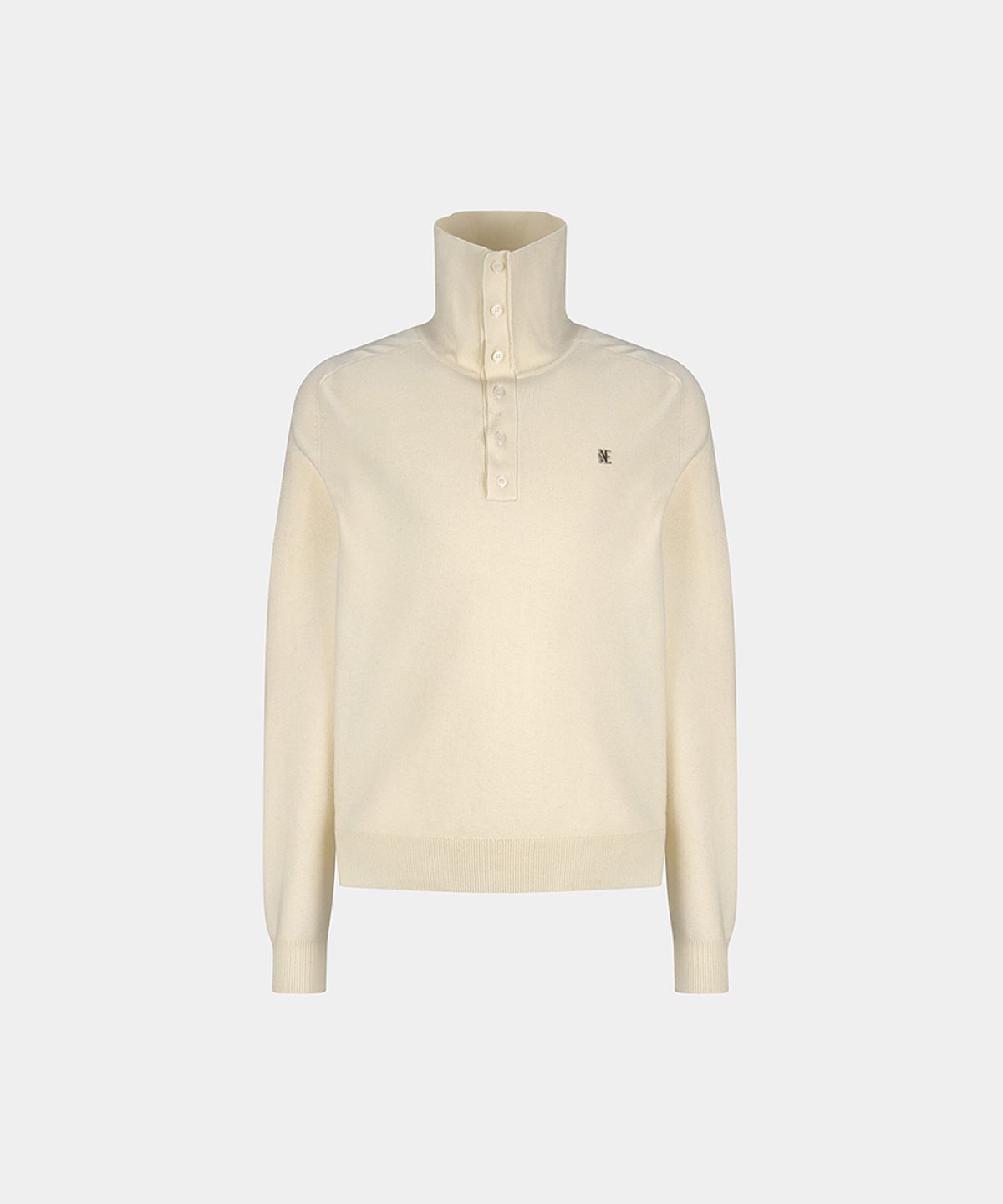 노이스(NOICE) M 2-WAY MERINO KNIT TOP - IVORY
