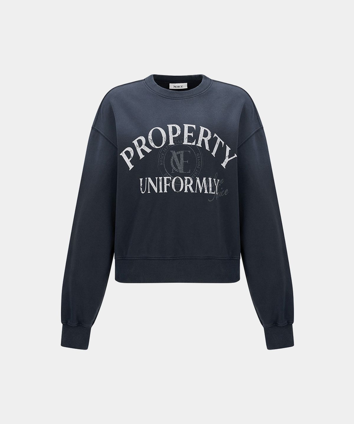 노이스(NOICE) W PROPERTY EMBLEM SWEATSHIRT - BLUE