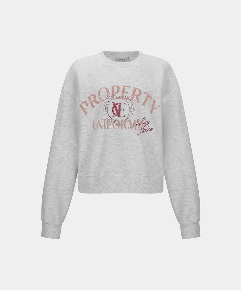 W PROPERTY EMBLEM SWEATSHIRT - LIGHT GRAY