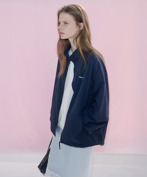 Ground Raglan Zip-up Jumper - Blueberry Navy