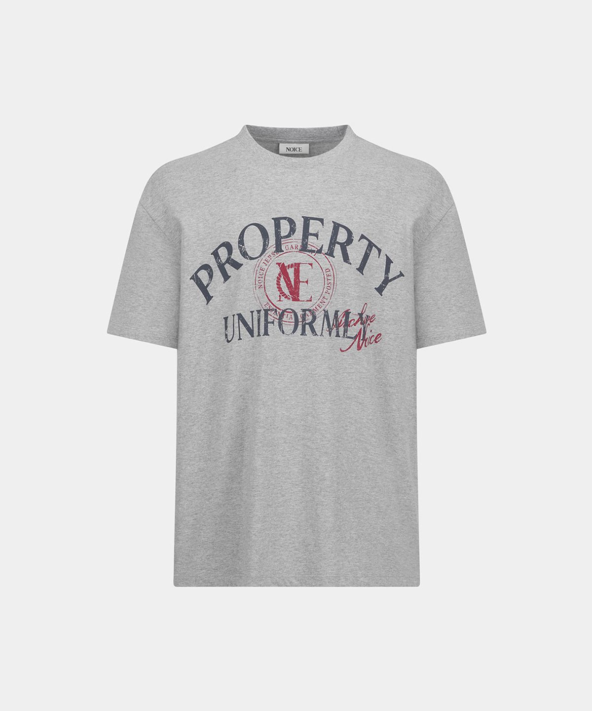 노이스(NOICE) W PROPERTY EMBLEM T-SHIRT - GRAY