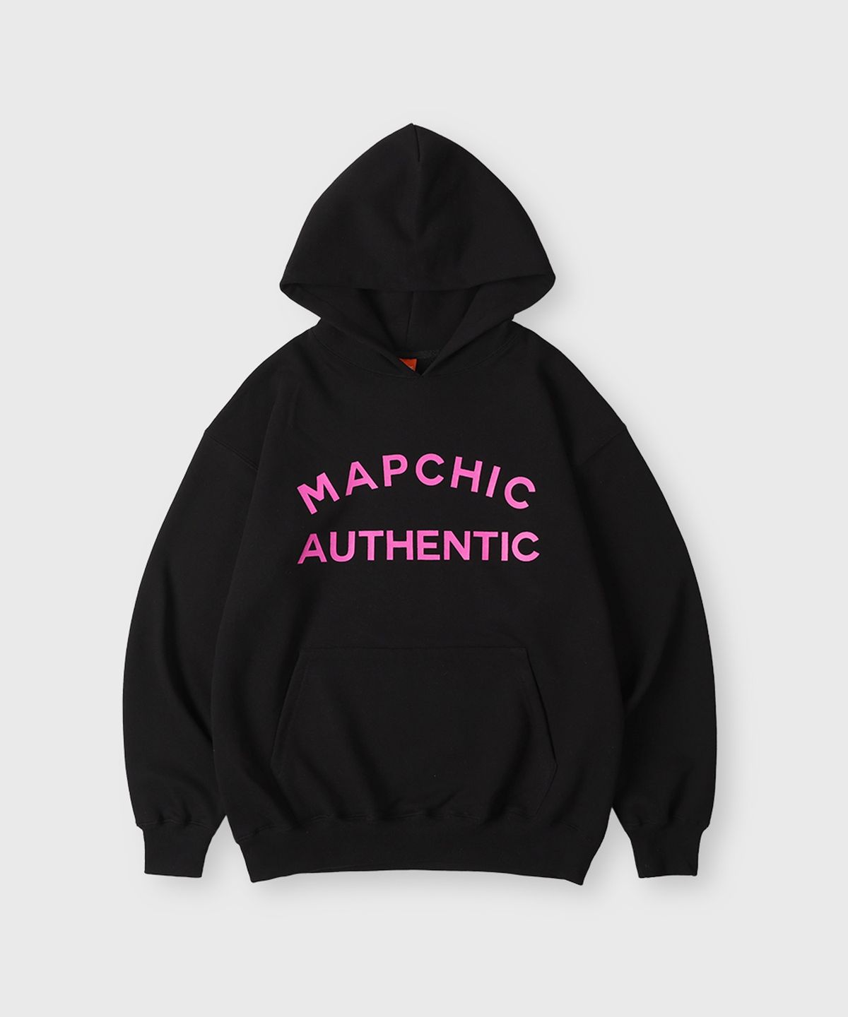 맵시크(MAPCHIC) 베이직 로고 후디_블랙