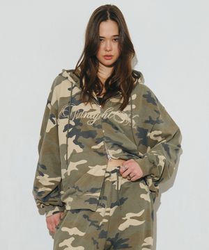 lg camo hood zip up (beige)