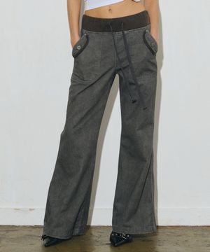 ag cotton pants (dark grey)