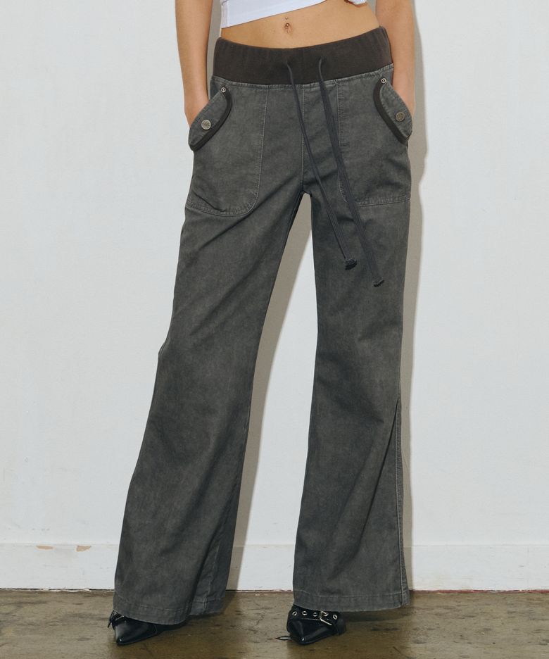 ag cotton pants (dark grey)