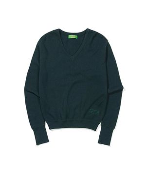 (W) PETER V-NECK KNIT - GREEN