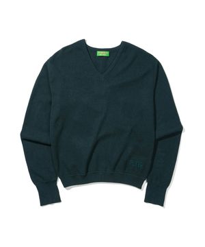 PETER V-NECK KNIT - GREEN