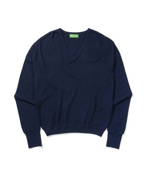PETER V-NECK KNIT - NAVY