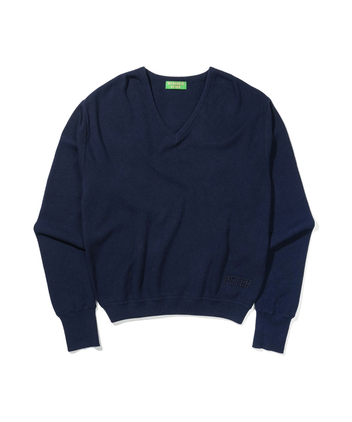 마이네임이즈피터(MYNAMEISPETER) PETER V-NECK KNIT - NAVY
