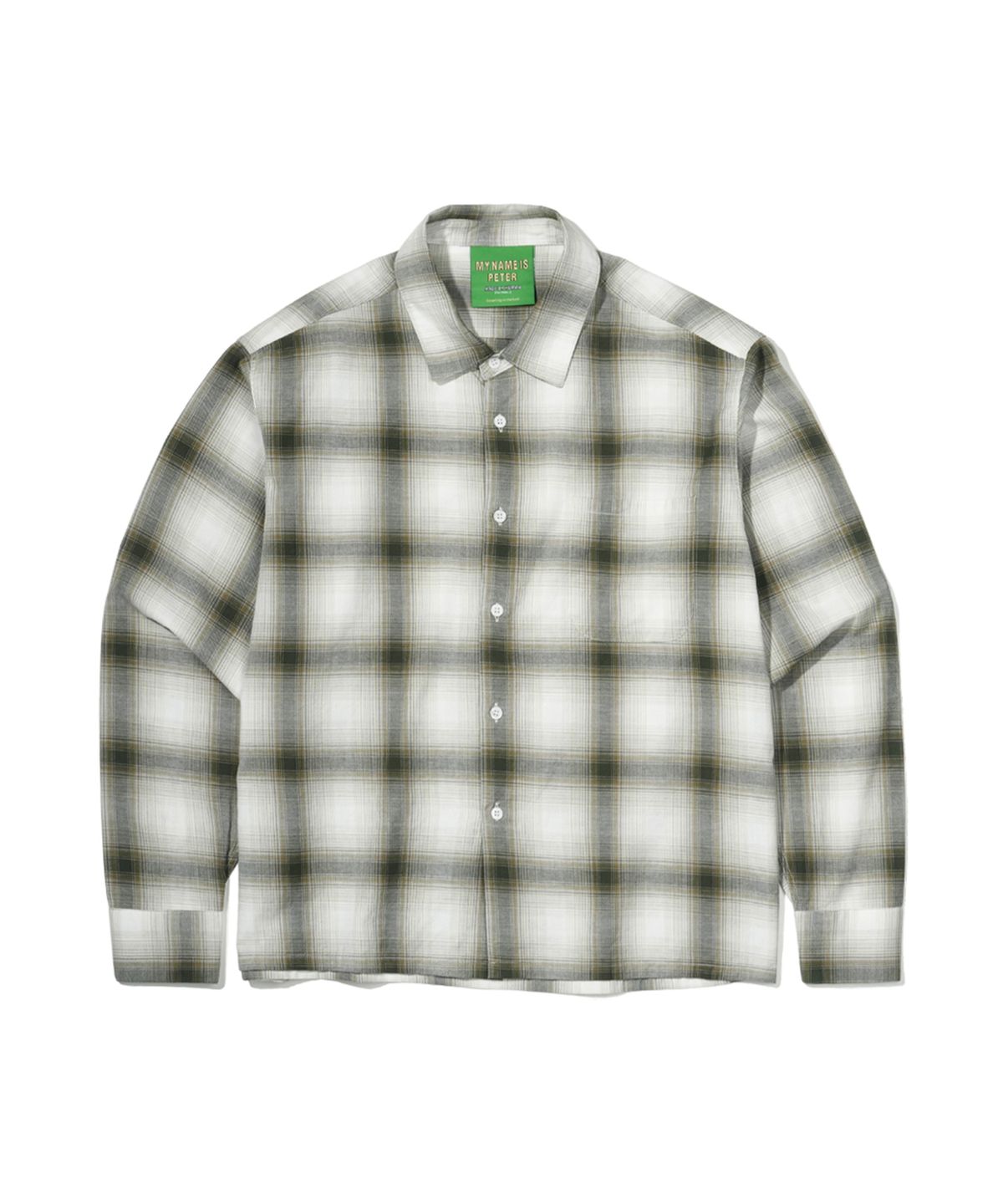 마이네임이즈피터(MYNAMEISPETER) STUDENT PETER SHIRT - OLIVE