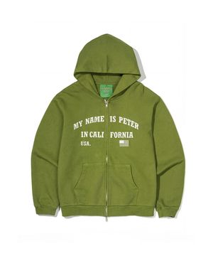 (W) IN CALIFORNIA ZIP HOODIE - OLIVE