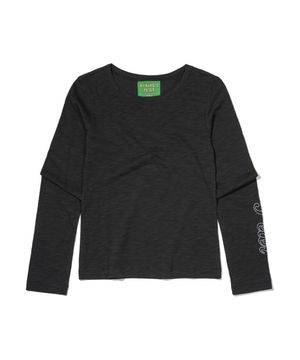 (W) PETER LONG SLEEVE T-SHIRT - CHARCOAL