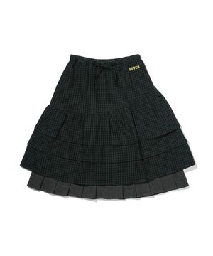 (W) PETER LAYERED SKIRT - GREEN