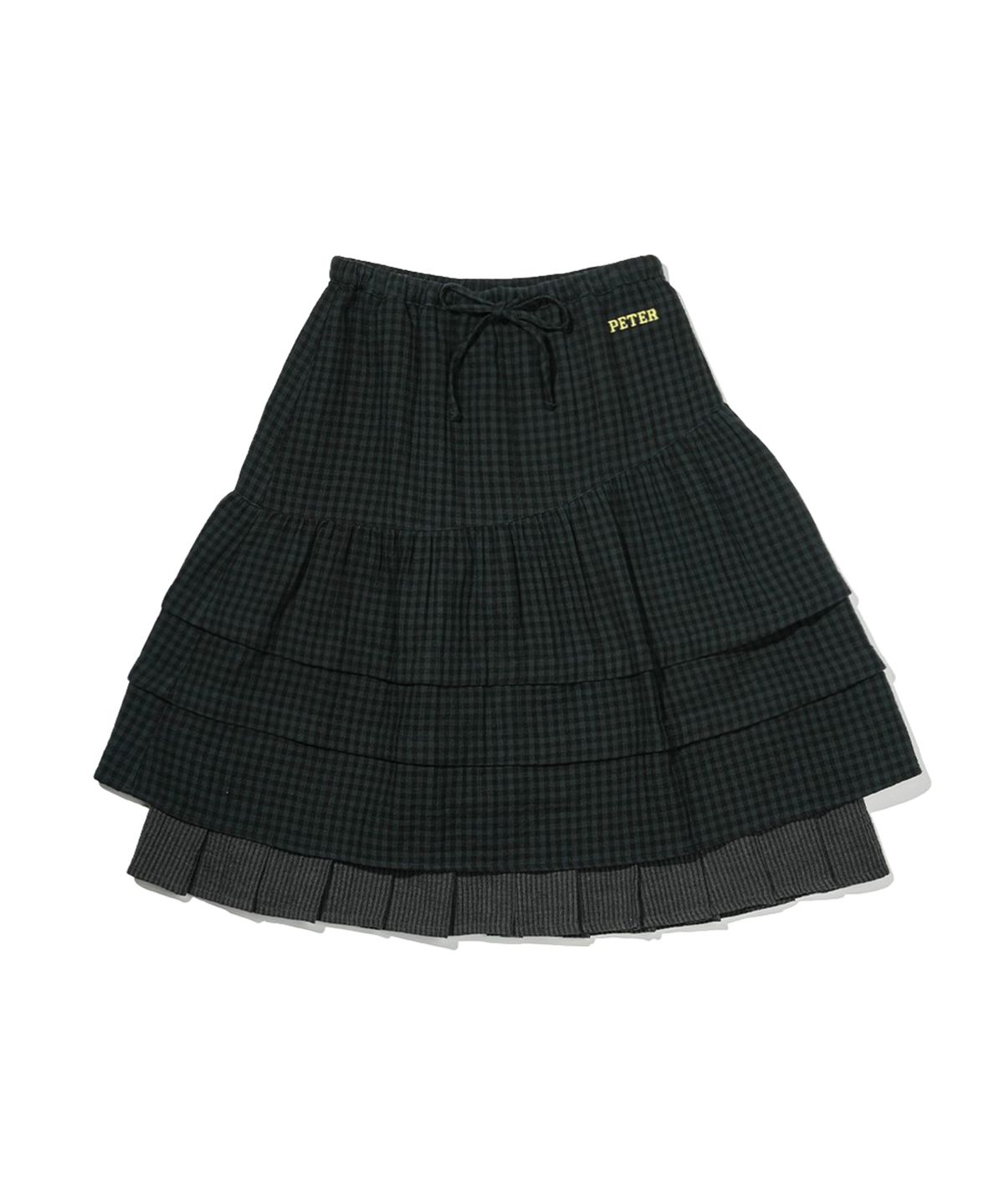 마이네임이즈피터(MYNAMEISPETER) (W) PETER LAYERED SKIRT - GREEN