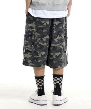카모 빅 카고 자이언트 버뮤다 밴딩 팬츠 카키