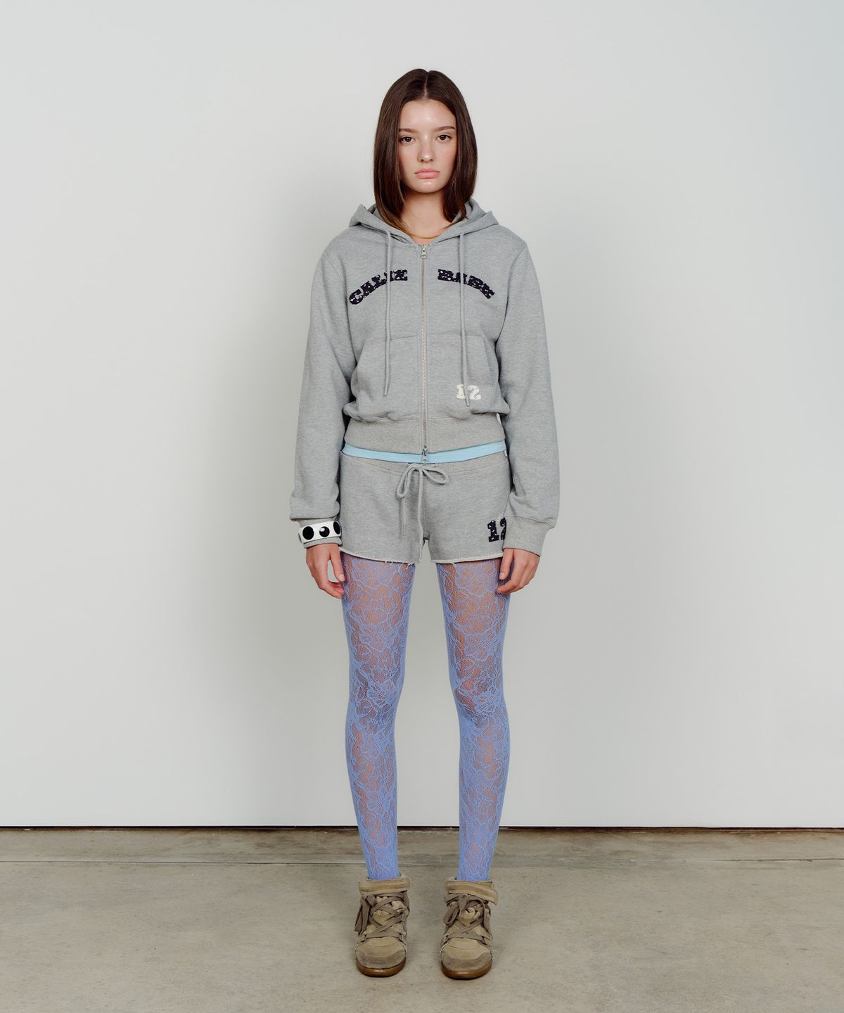 에즈이프 캘리(ASIF CALIE) CALIE BABE SOLID SHORTS MELANGEGRAY