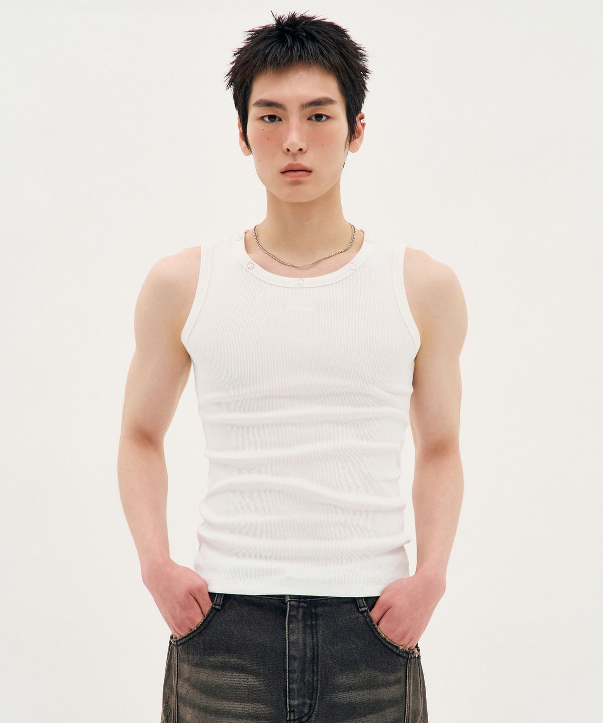 프로세스(PROCESS) Eyelet Neck Sleeveless - White