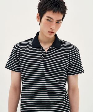 Stripe PK Short-Sleeve - Black