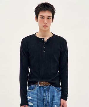 Airy Henley - Black