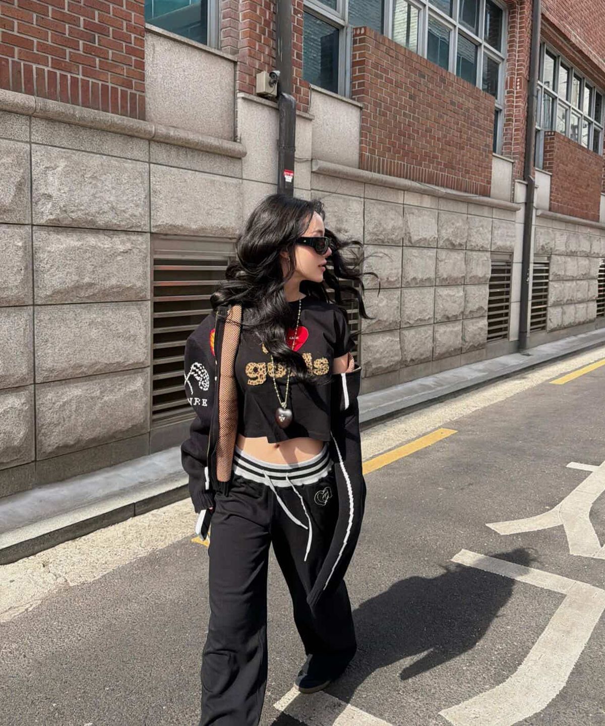에즈이프 캘리(ASIF CALIE) VINTAGE LEOPARD GURLS T-SHIRT BLACK