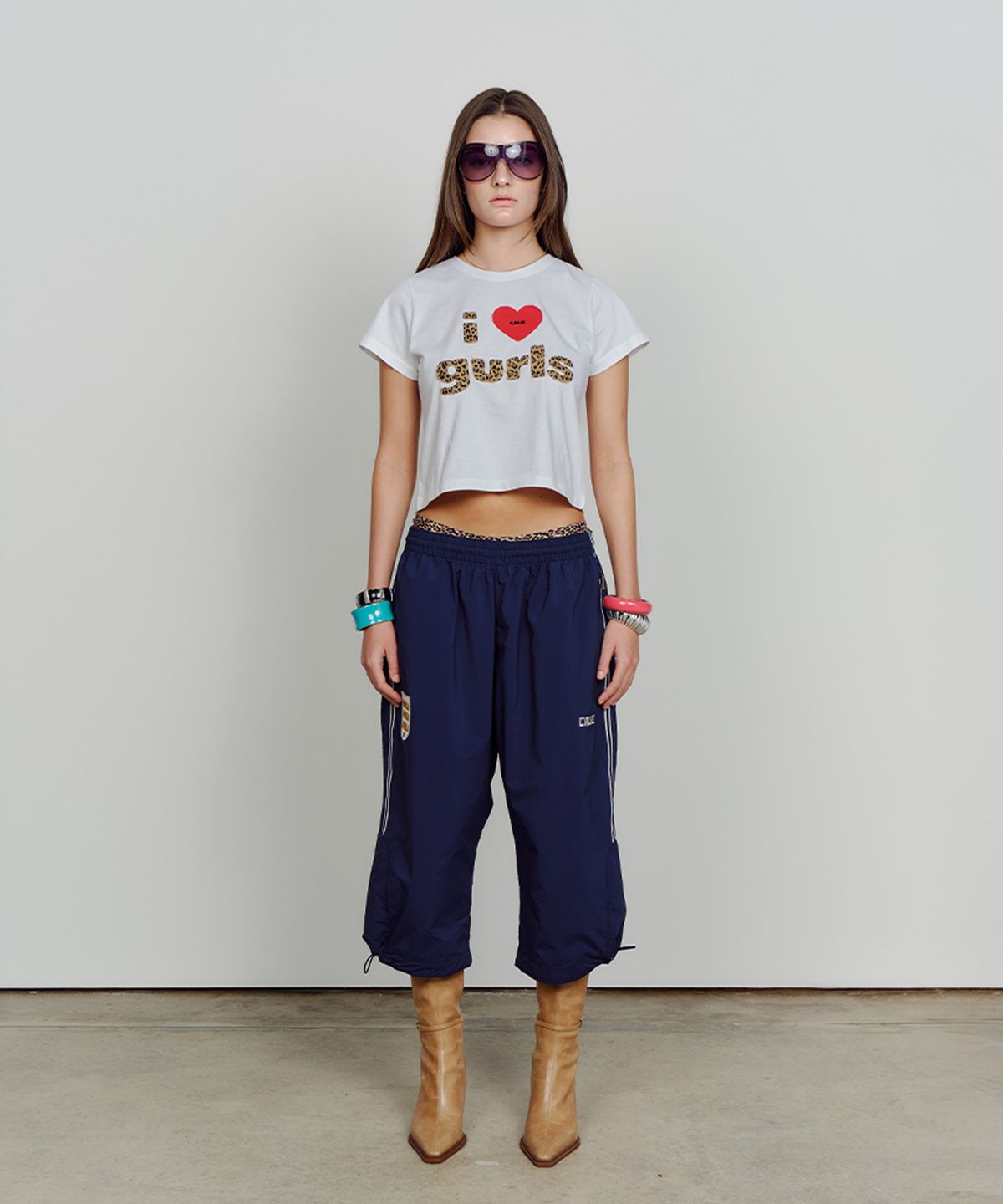 에즈이프 캘리(ASIF CALIE) VINTAGE LEOPARD GURLS T-SHIRT WHITE