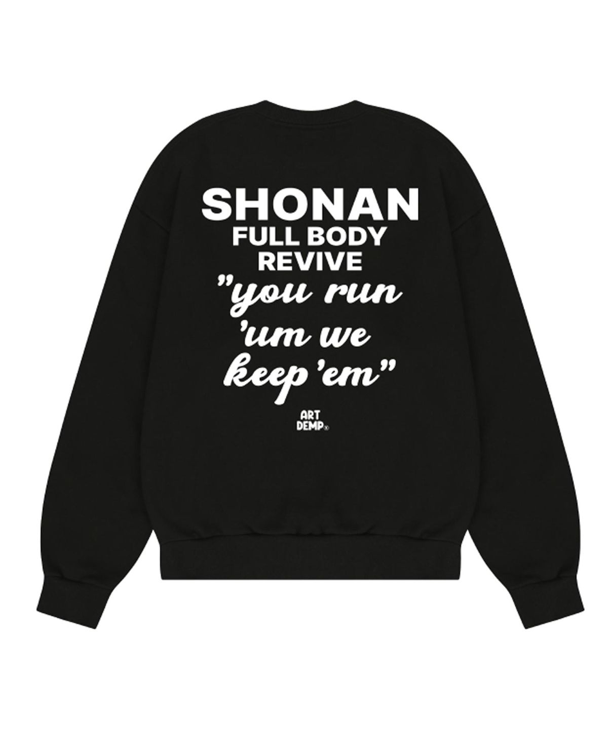 아트뎀프(ARTDEMP) 아트템프 기모 맨투맨 SHONAN SWEATSHIRTS (BLACK)