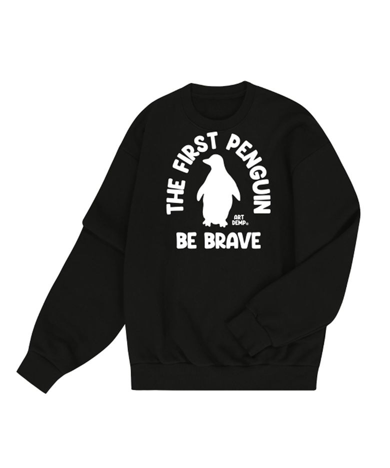 아트템프 기모 맨투맨 PENGUIN  SWEATSHIRTS (BLACK)