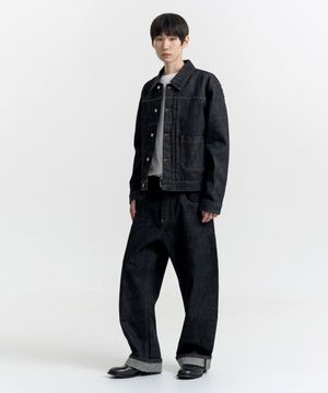 15oz Selvedge Rinsed(Wash)Set-up (Black)