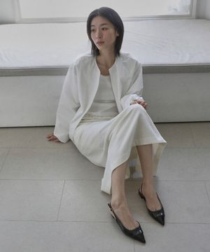 키오페 투톤 슬링백 플랫슈즈 (2cm)