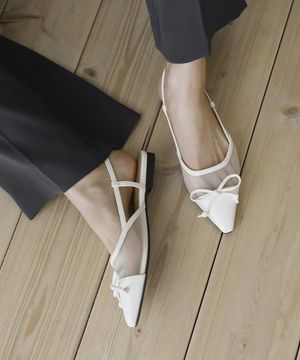 아르렌 메쉬 슬링백 플랫슈즈 (1.5cm)