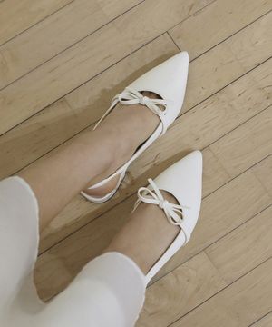 미에르 리본 슬링백 플랫슈즈 (2.5cm)