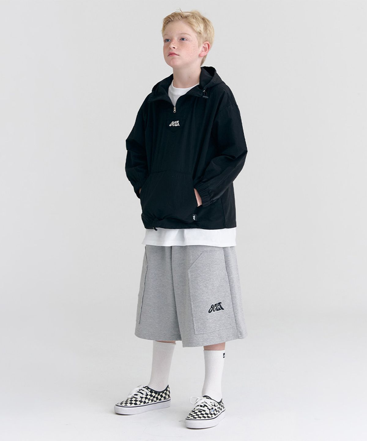 오실롯 주니어(OCELOT JUNIOR) [SET] F18  아노락 데일리 버뮤다 셋업 (블랙/그레이)