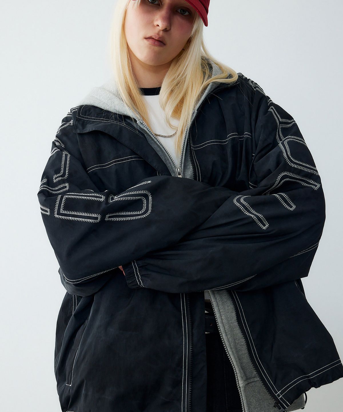 할리데이비슨 컬렉션스®(HARLEY-DAVIDSON COLLECTIONS®) 마블 모터사이클 스포츠 자켓 블랙_HH16103005